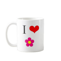 I Love Flowers mugs