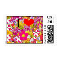 I Love Flowers stamps