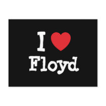 I love Floyd heart custom personalized postcards