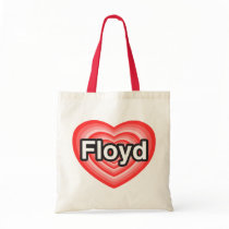 I love Floyd. I love you Floyd. Heart Canvas Bag