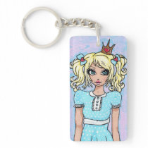 "I Love Fluffy Bunnies!" Key Chain
