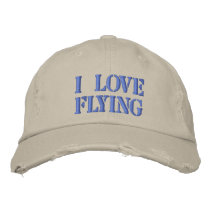 I LOVE FLYING embroidered hats by dogiron I LOVE FLYING embroidered hats