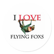 I Love Flying Foxs stickers