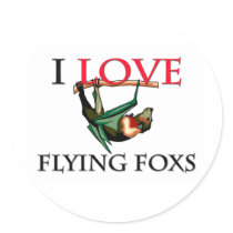 I Love Flying Foxs stickers