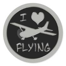 I Love Flying Sticker