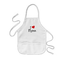 I Love Flynn aprons