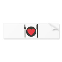 i love food bumper sticker