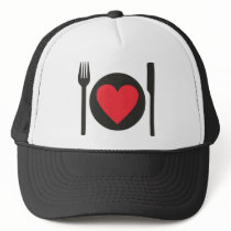 i love food mesh hats
