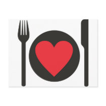 i love food post cards