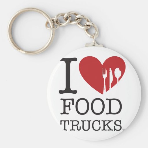 I LOVE Food Trucks Key Chain