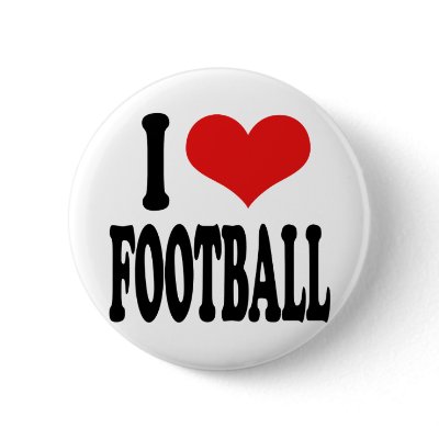 I Love Football pin