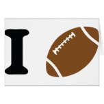 i love football greeting cards