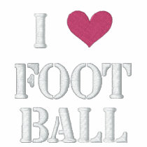 'I LOVE FOOTBALL' embroidered shirts