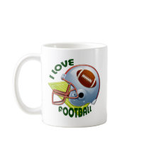 I LOVE FOOTBALL COFFEE MUGS