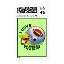 I LOVE FOOTBALL postage by dgpaulart I LOVE FOOTBALL postage