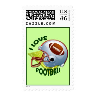 I LOVE FOOTBALL stamp