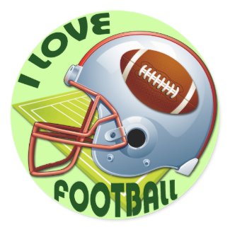 I LOVE FOOTBALL sticker