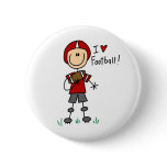 I Love Football Tshirts and Gifts Buttons