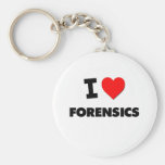 I Love Forensics Keychains