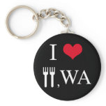 I Love Forks, WA Keychains