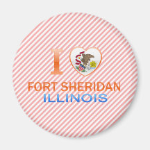 I Love Fort Sheridan, IL Fridge Magnets