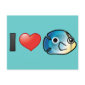 I Love Foureye Butterflyfish Postcard
