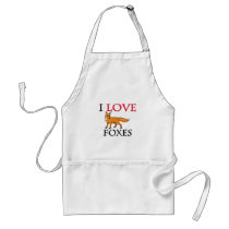 I Love Foxes aprons
