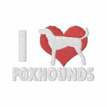 I Love Foxhounds Embroidered Shirt embroidered shirts
