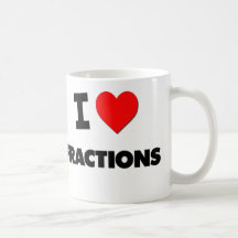 I Love Fractions Coffee Mug