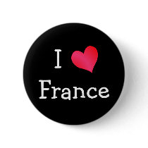 I Love France buttons