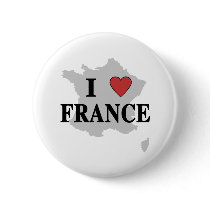 I Love France buttons