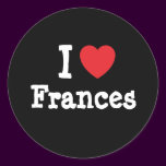 I love Frances heart custom personalized