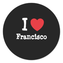 I love Francisco heart custom personalized stickers by funnycustomtshirts I love Francisco heart custom personalized stickers