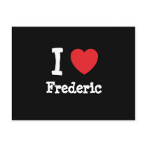 I love Frederic heart custom personalized postcards
