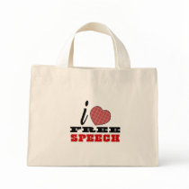 I Love Free Speech bags by APOLITICAL_BITCH I Love Free Speech bags