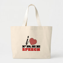 I Love Free Speech Bags