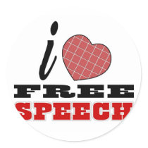 I Love Free Speech stickers by APOLITICAL_BITCH I Love Free Speech stickers