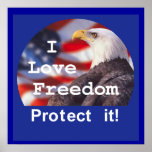 I LOVE FREEDOM POSTER Print