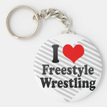 I love Freestyle Wrestling Keychain