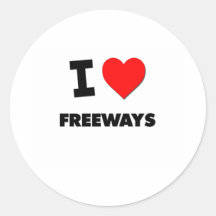 I Love Freeways Sticker
