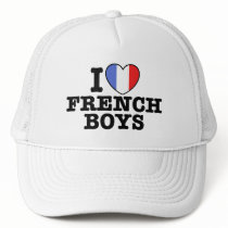 I Love French Boys Mesh Hat