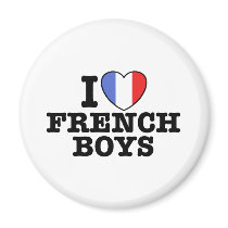 I Love French Boys Fridge Magnets