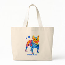 I Love French Bulldogs Tote Bags