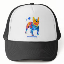I Love French Bulldogs Hats
