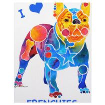 I Love French Bulldogs letterhead by Whimzicals I Love French Bulldogs letterhead