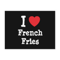 I love French Fries heart T-Shirt postcards