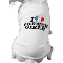 I Love French Girls pet clothing