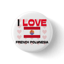 I Love French Polynesia buttons