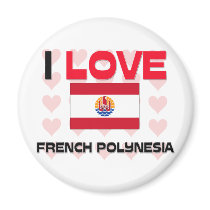 I Love French Polynesia magnets