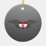 I Love French Polynesia -wings Christmas Ornaments